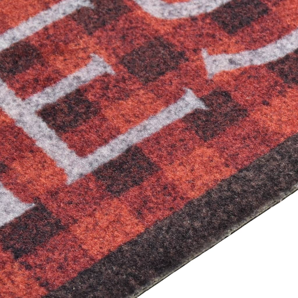 vidaXL Kuchynský koberec prateľný rajčinový dizajn 45x150 cm
