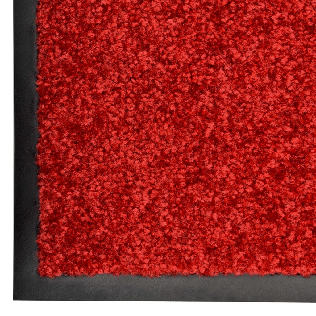 vidaXL Rohožka, prateľná, červená 60x90 cm