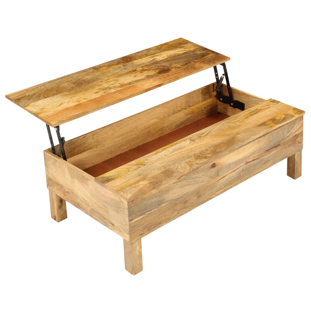 vidaXL Konferenčný stolík z mangovníkového dreva 110x55x35 cm