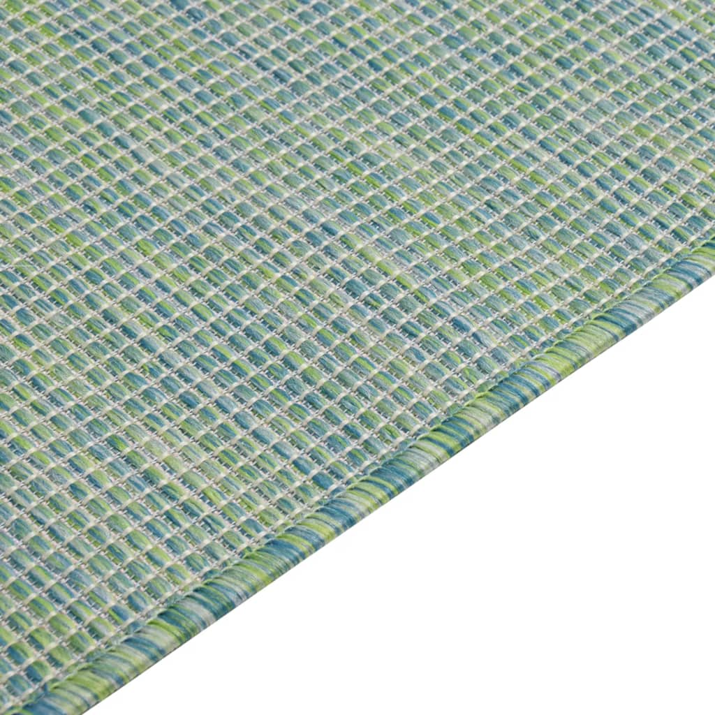 vidaXL Vonkajší koberec s plochým tkaním 120x170 cm tyrkysový