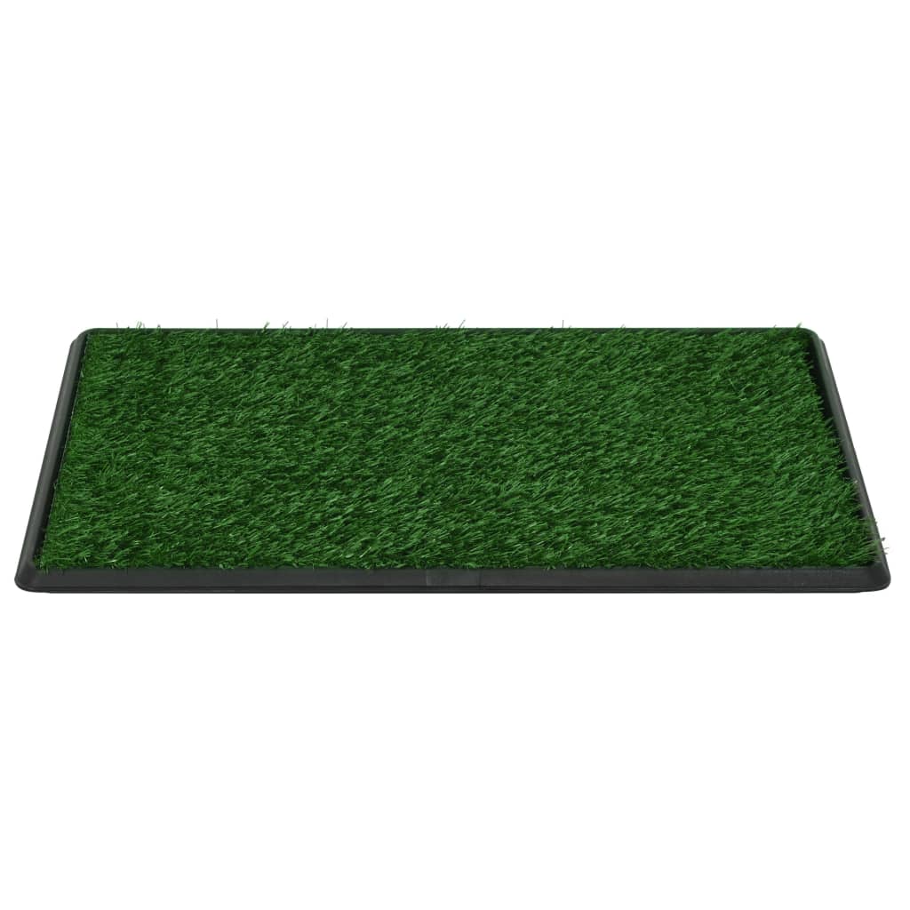 vidaXL Toaleta pre psy s nádobou a umelou trávou, zelená 76x51x3 cm WC