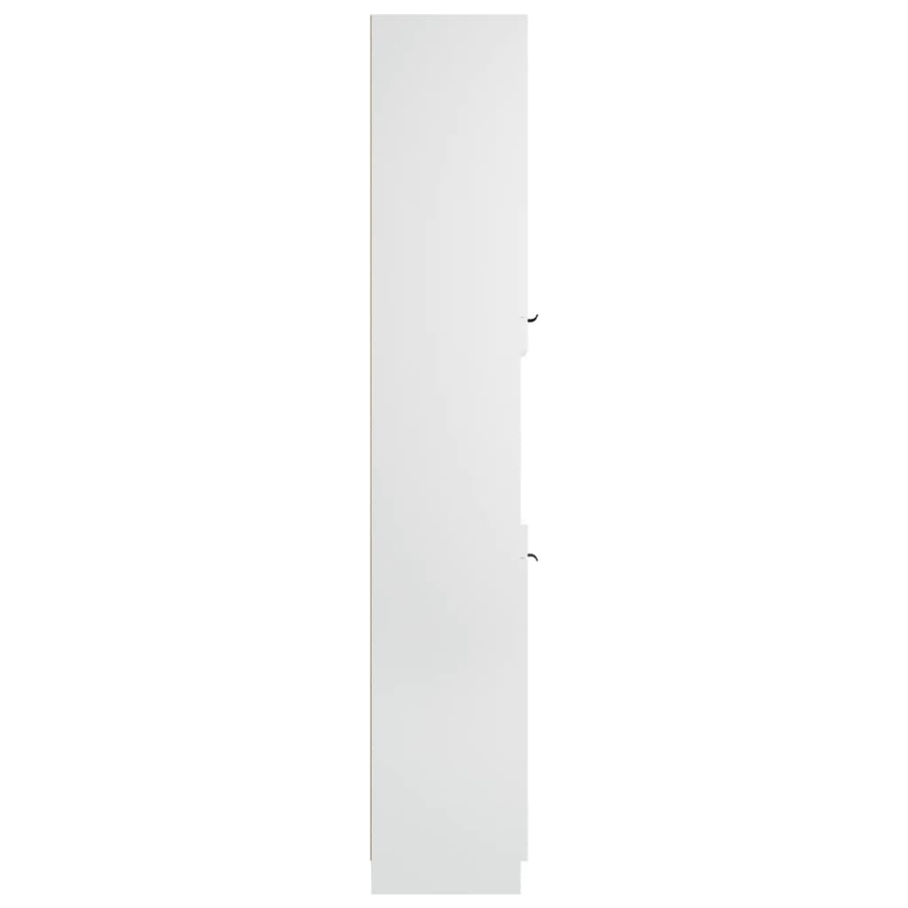 vidaXL Skrinka do kúpeľne biela 32x34x188,5 cm spracované drevo