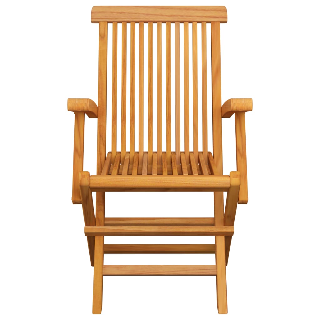 vidaXL Záhradné stoličky+podložky, vzor s listami 4 ks, tíkový masív