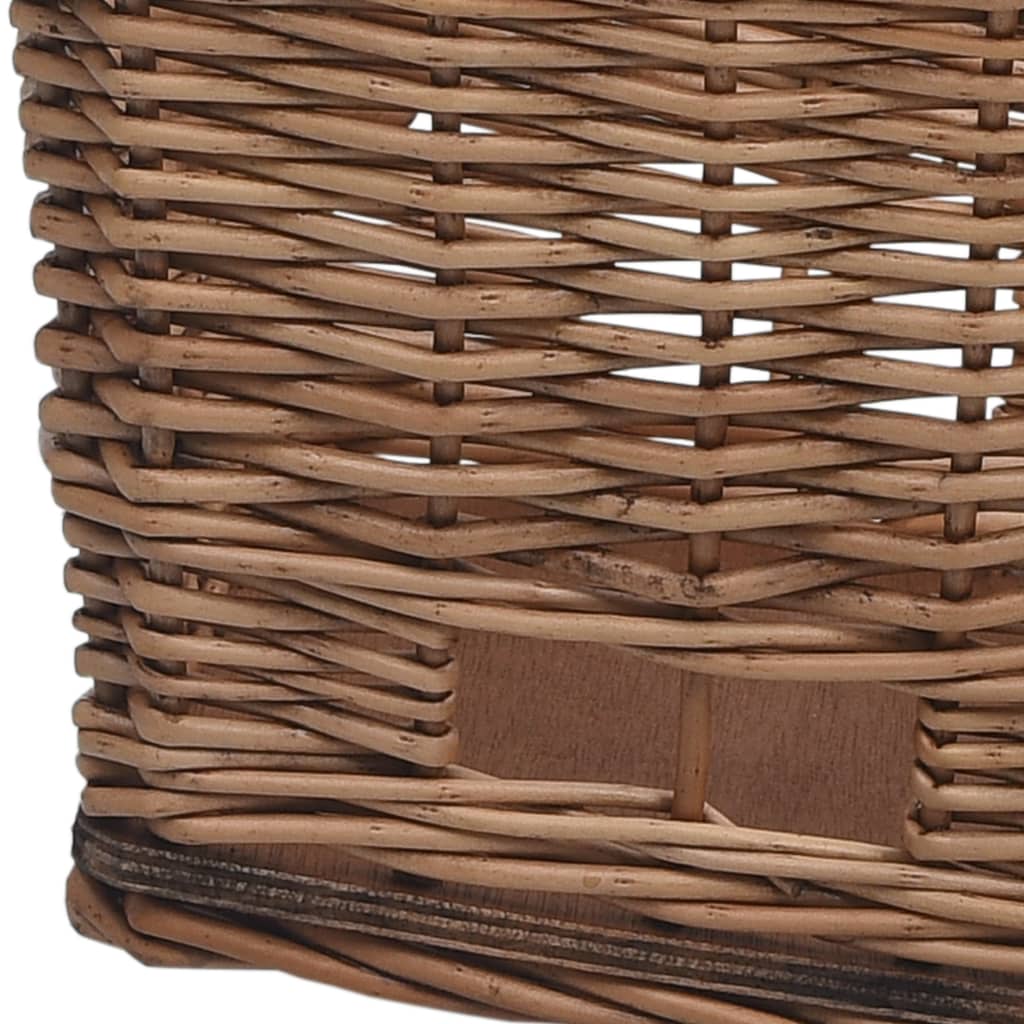 vidaXL Kôš na zadný nosič na bicykel s poťahom 55x31x36 cm prírodná vŕba
