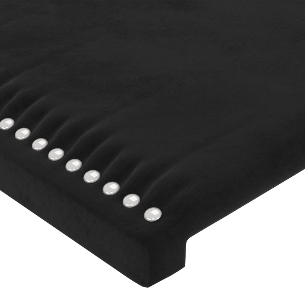 vidaXL Čelo postele so záhybmi čierne 93x23x78/88 cm zamat
