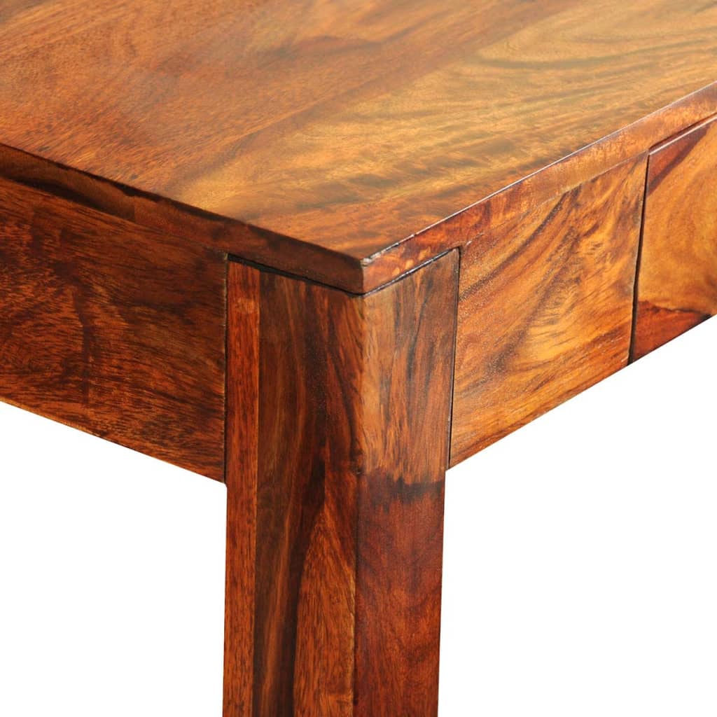 vidaXL Konzolový stolík s 3 zásuvkami 80 cm, drevený masív sheesham