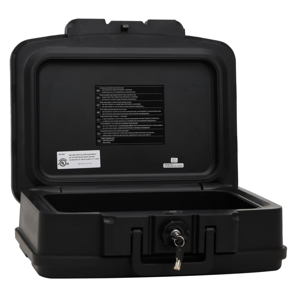 vidaXL Bezpečnostná schránka, čierna 44x37x16,5 cm