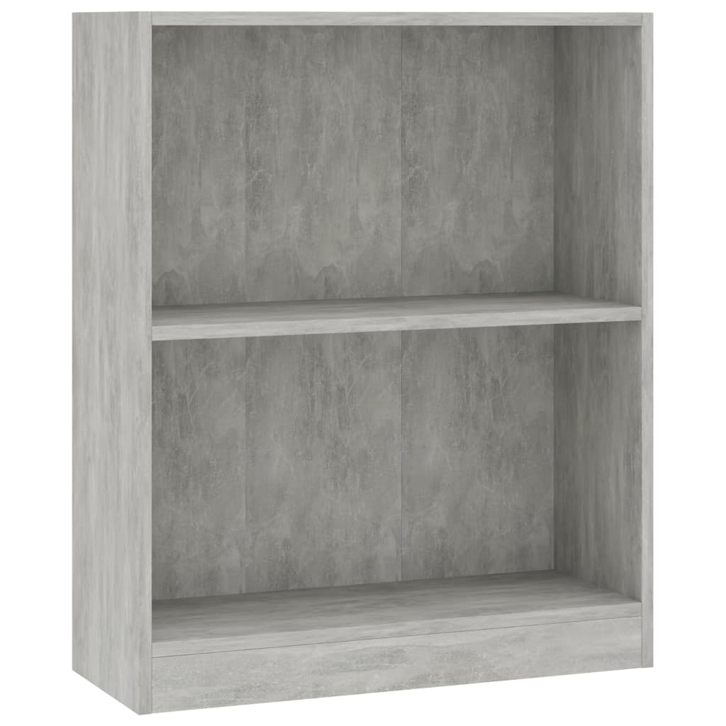 vidaXL Knižnica, betónovo sivá 60x24x76 cm, kompozitné drevo