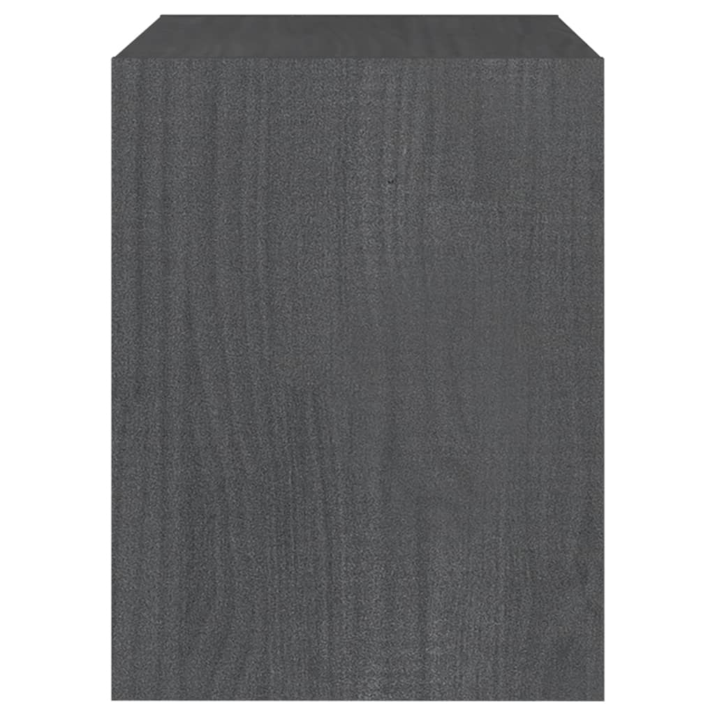 vidaXL Nočný stolík sivý 40x30,5x40 cm borovicový masív