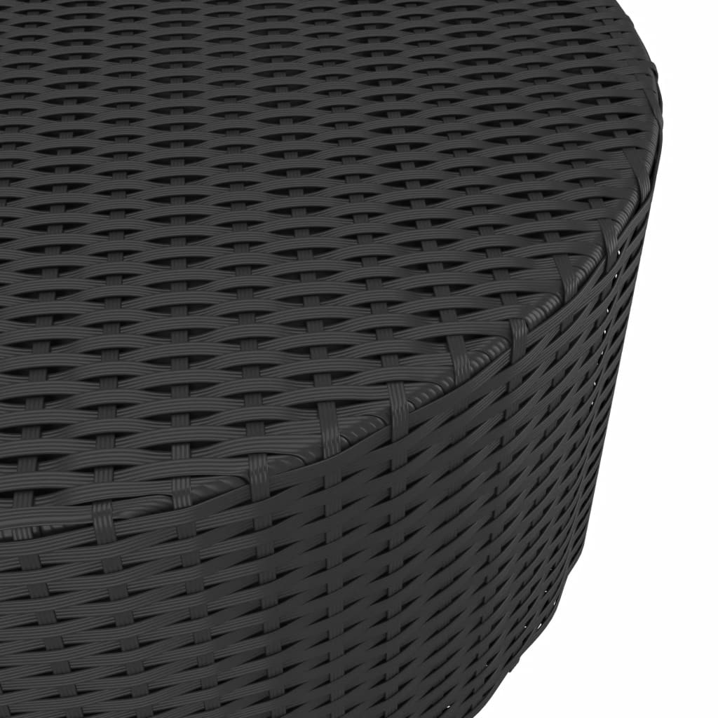 vidaXL 5-dielna záhradná sedacia súprava s podložkami polyratan čierna