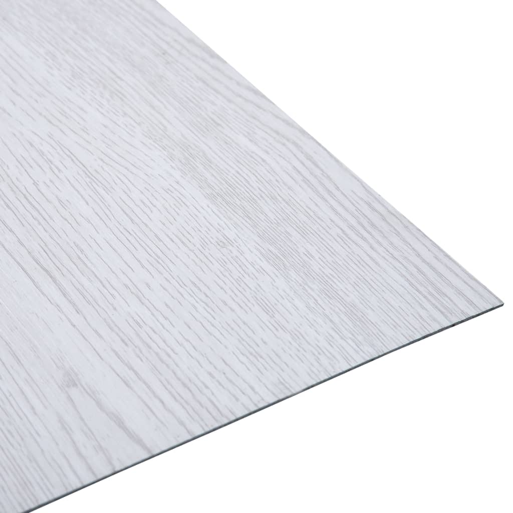 vidaXL Samolepiace podlahové dosky 5,11 m², PVC, biele