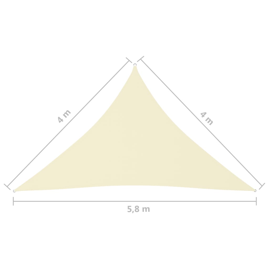 vidaXL Tieniaca plachta oxfordská látka trojuholníková 4x4x5,8 m
