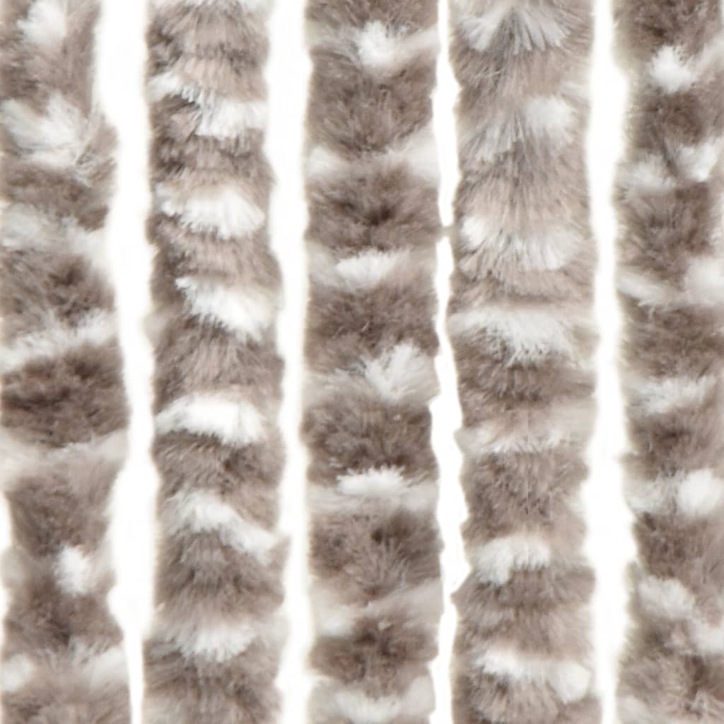 vidaXL Záves proti hmyzu, sivohnedý a biely 56x185 cm, ženilka