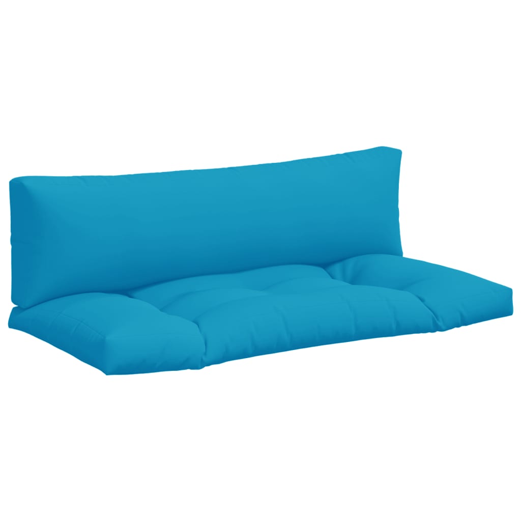 vidaXL Podložky na paletový nábytok 2 ks, modré, látka