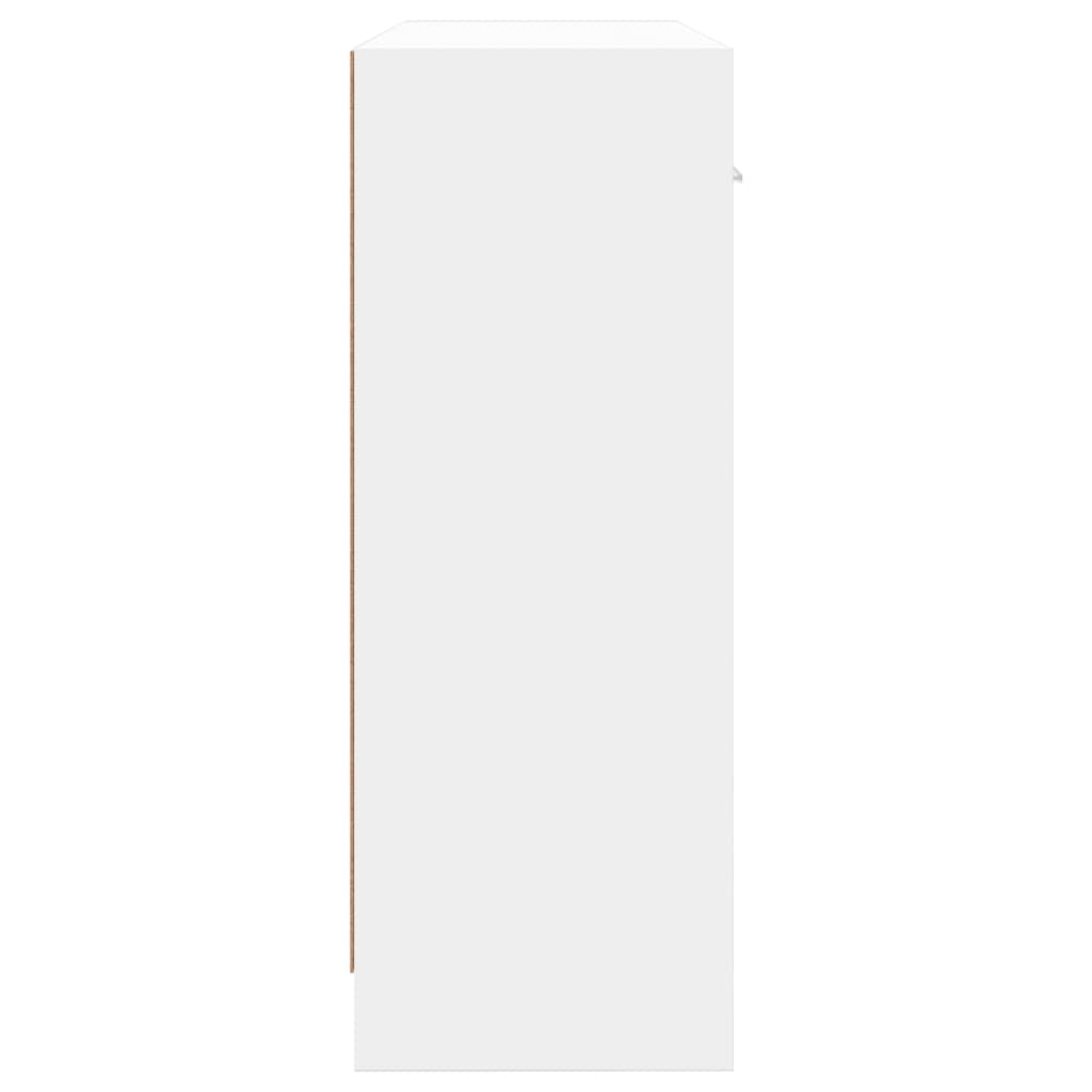 vidaXL Komoda biela 91x28x75 cm kompozitné drevo