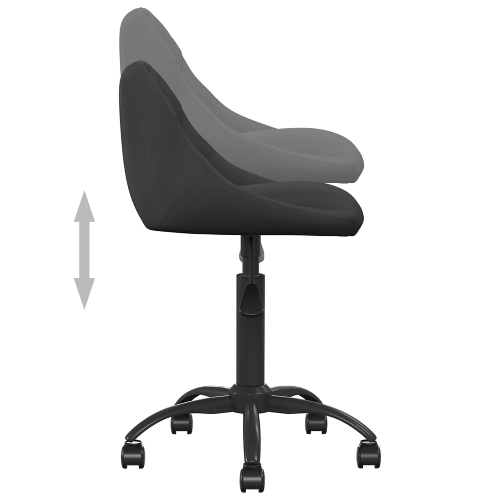 vidaXL Kancelárska stolička čierna zamatová