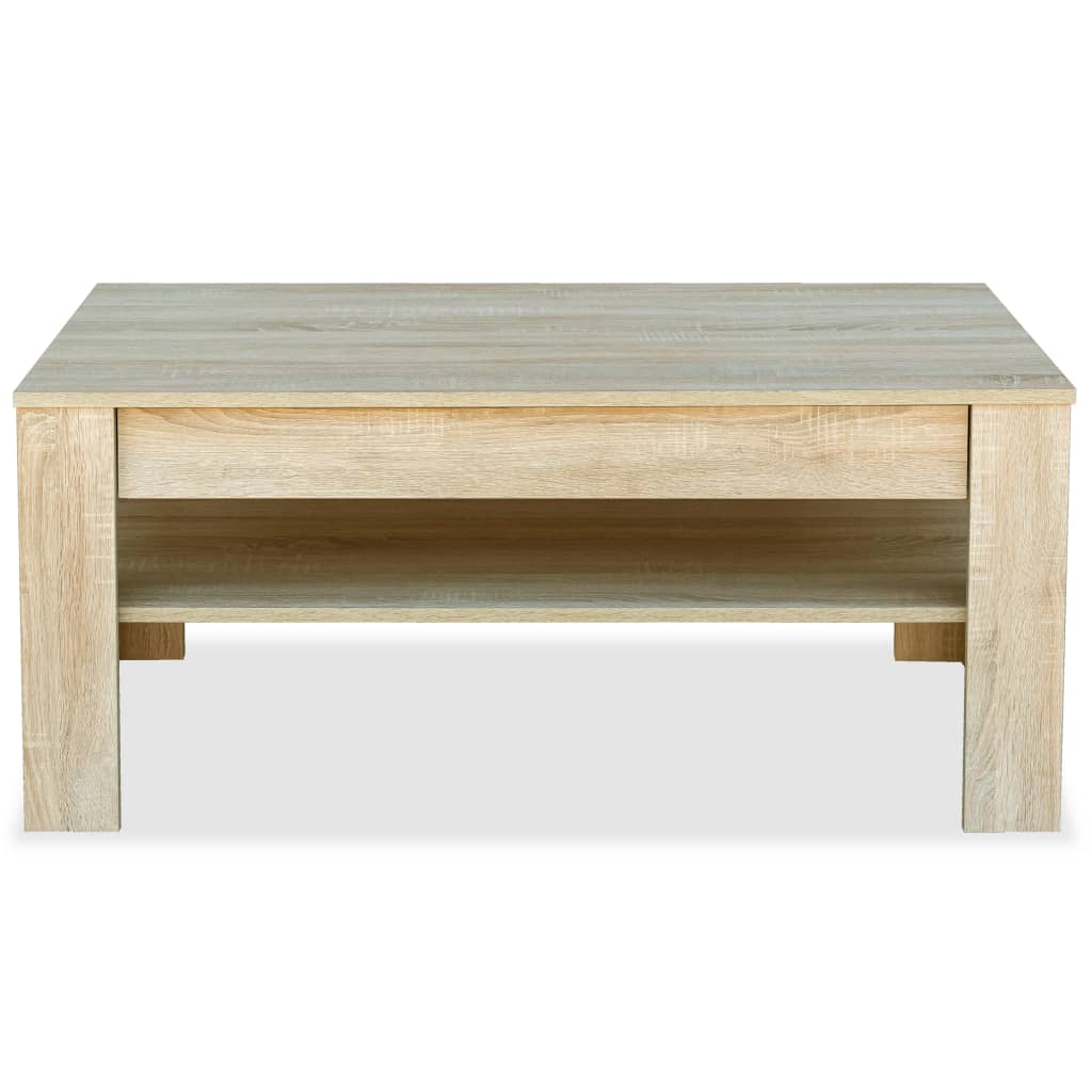 vidaXL Konferenčný stolík z drevotriesky, 110x65x48 cm, dubová farba