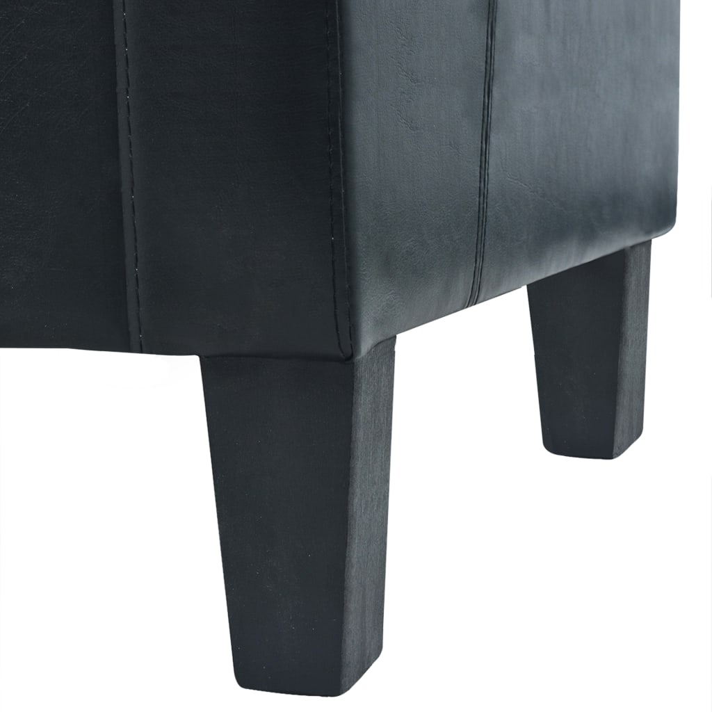 vidaXL 2-dielna sedacia súprava, umelá koža, čierna