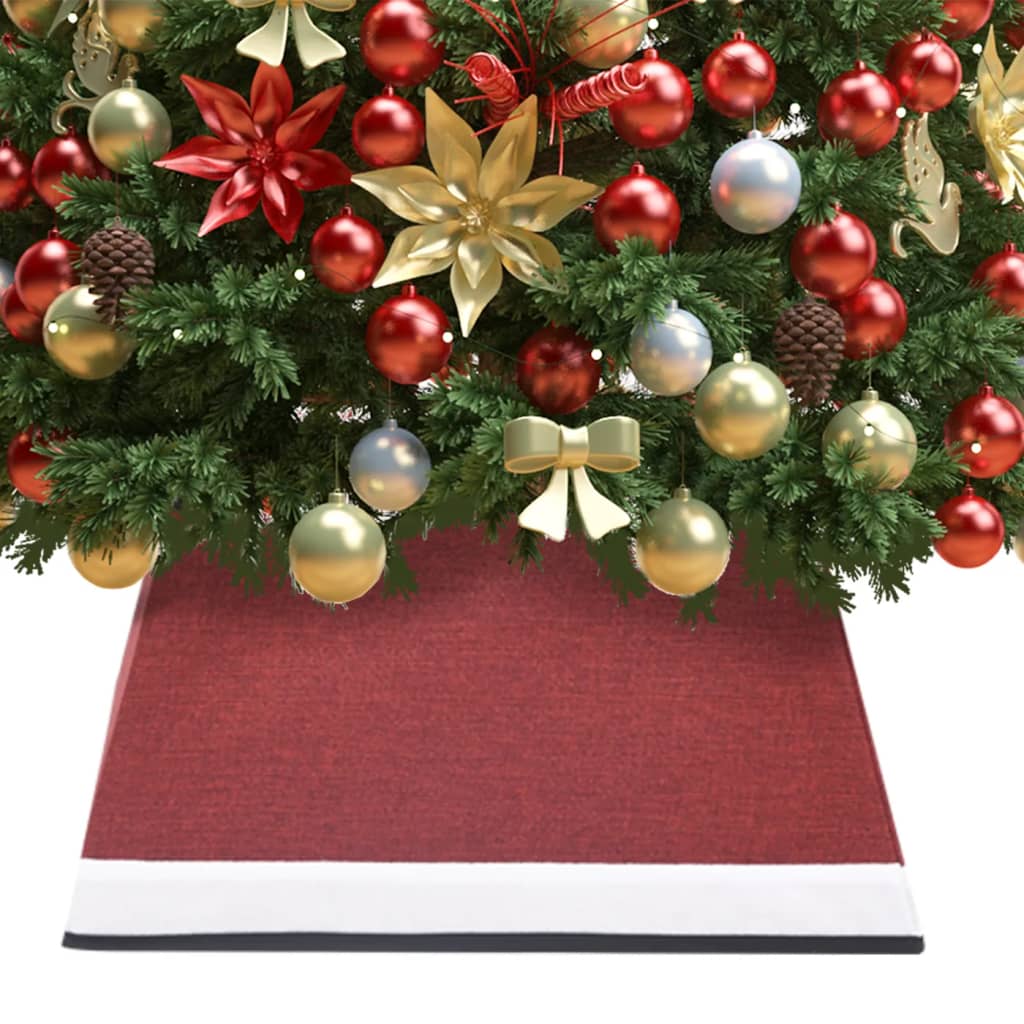 vidaXL Spodný kryt na vianočný stromček červeno-biely 48x48x25 cm