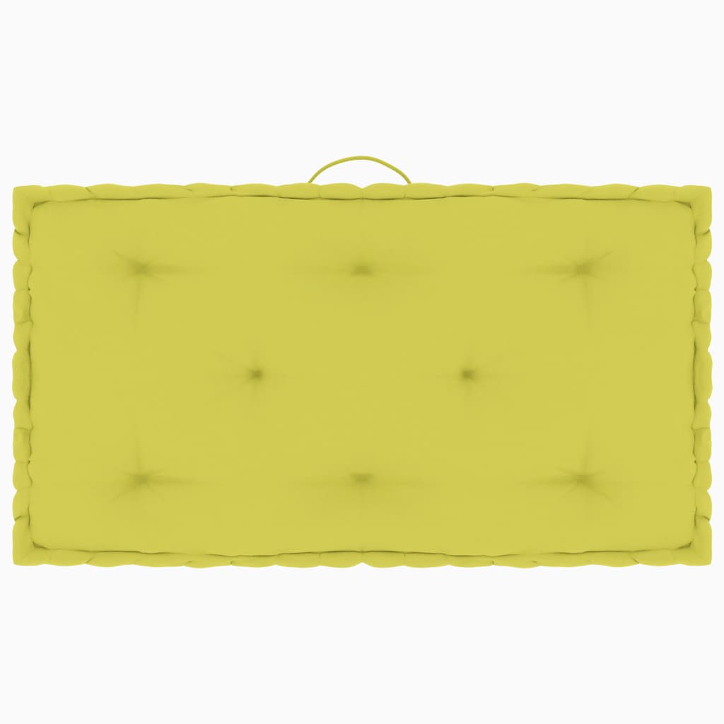 vidaXL Podlahové podložky na paletový nábytok 4 ks jablkovo-zelené bavlna