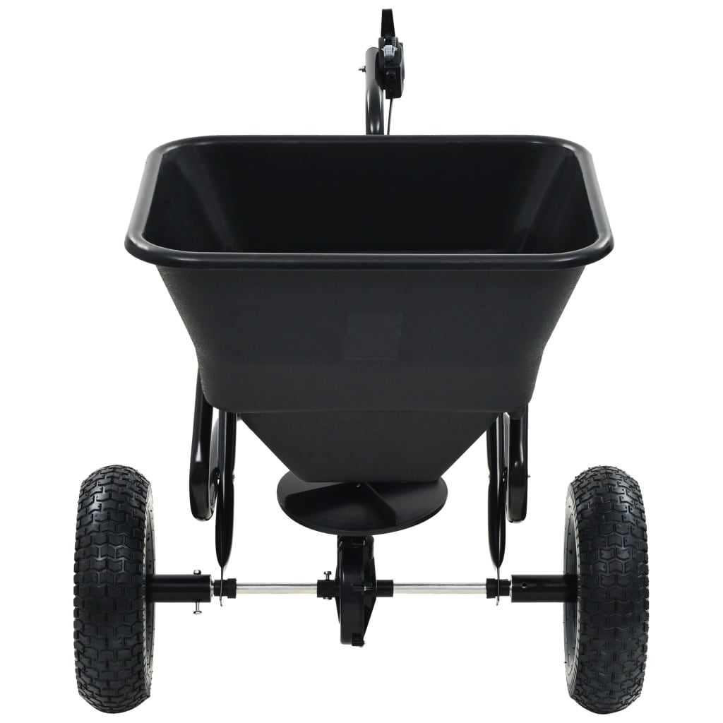 vidaXL Prívesný posypový vozík na soľ, PVC a oceľ 125x74x79 cm, 45 l
