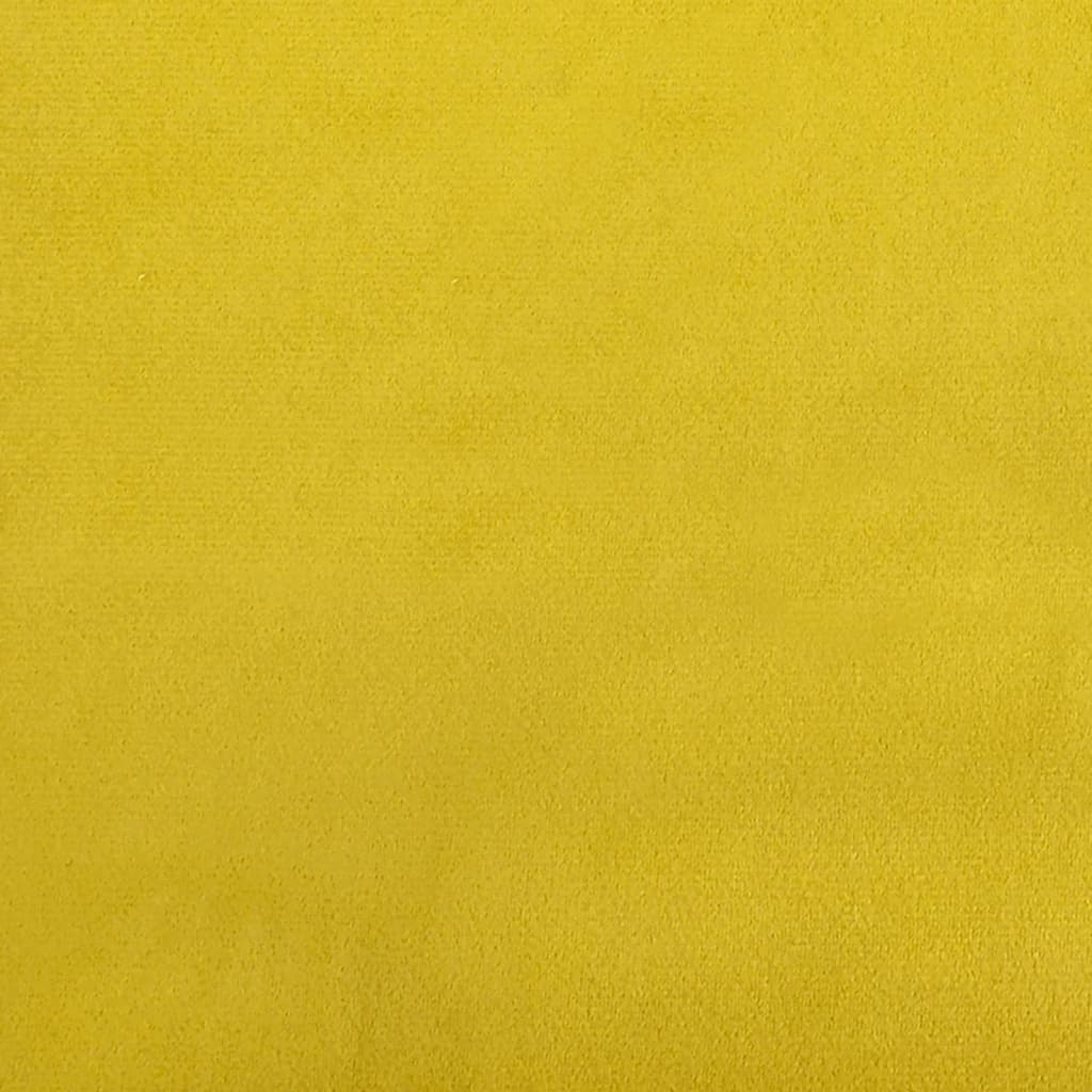 vidaXL Kreslo žlté 60 cm zamat