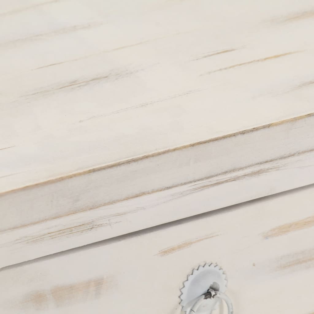 vidaXL Nočný stolík biely 40x30x50 cm masívne mangovníkové drevo