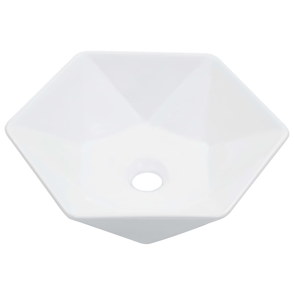 vidaXL Umývadlo biele 41x36,5x12 cm keramické biele