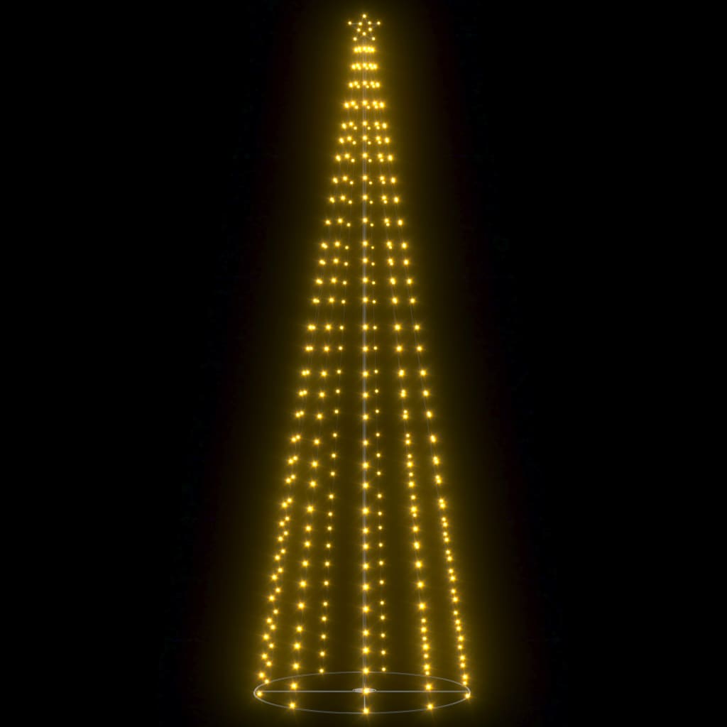 vidaXL Vianočný stromček, kužeľ, 330 LED, teplé biele svetlo 100x300cm
