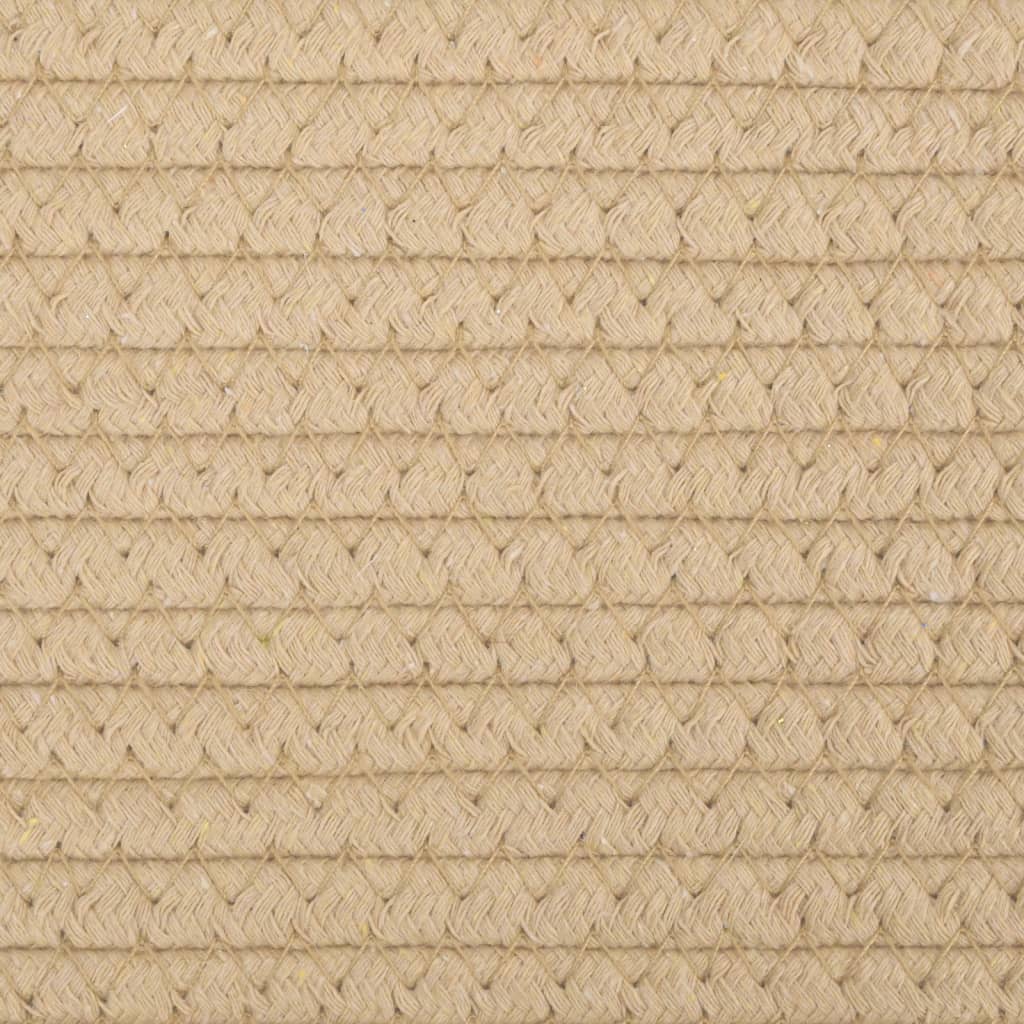 vidaXL Úložný kôš béžovo-biely Ø40x25 cm bavlna