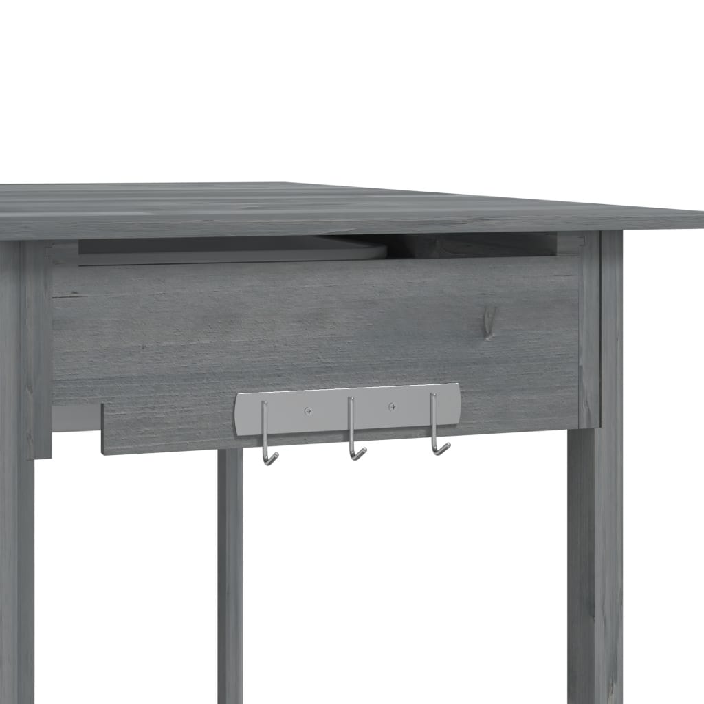 vidaXL Stôl na presádzanie s umývadlom sivý 147,5x44x139,5 cm jedľa