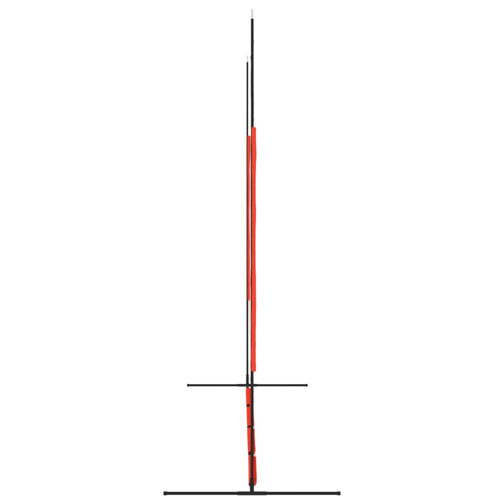 vidaXL Bejzbalová sieť červeno-čierna 369x107x271 cm oceľ a polyester