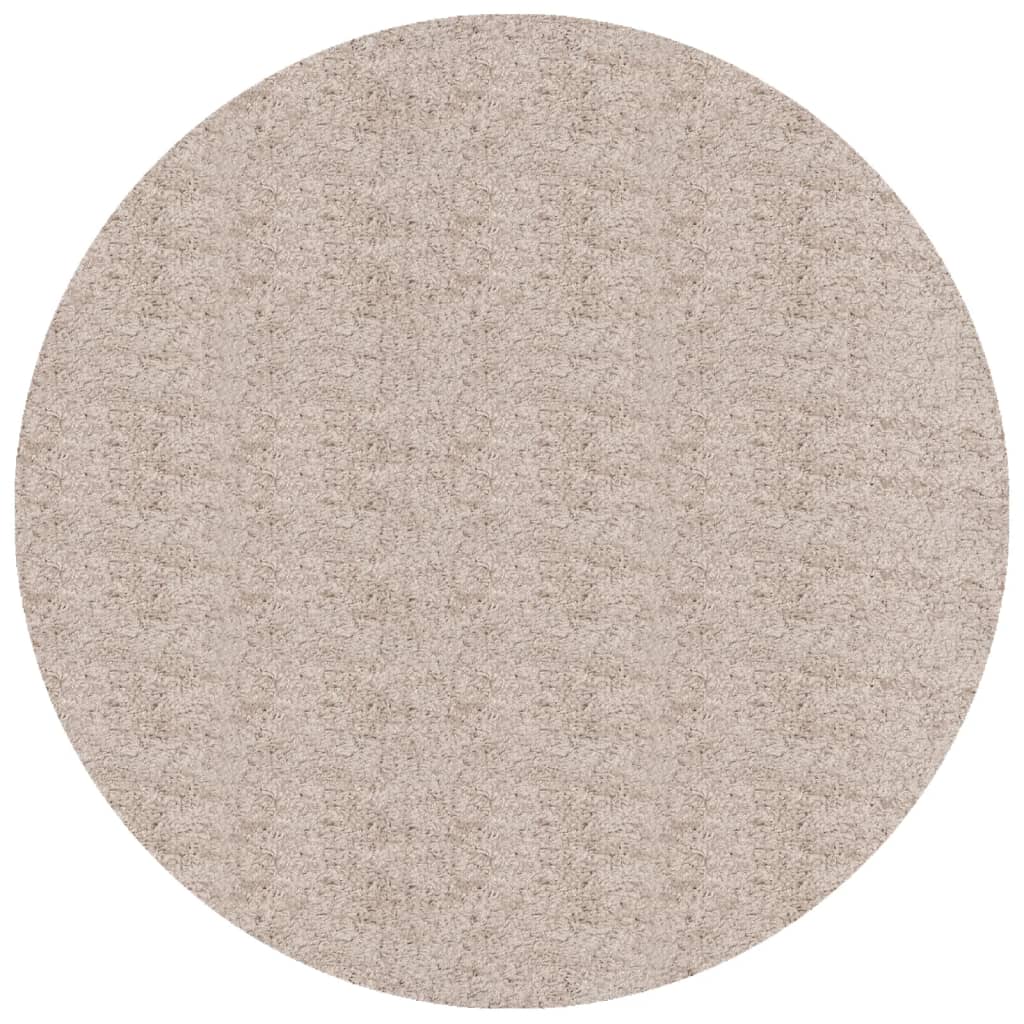 vidaXL Shaggy koberec PAMPLONA, vysoký vlas, moderný, béžový Ø 200 cm