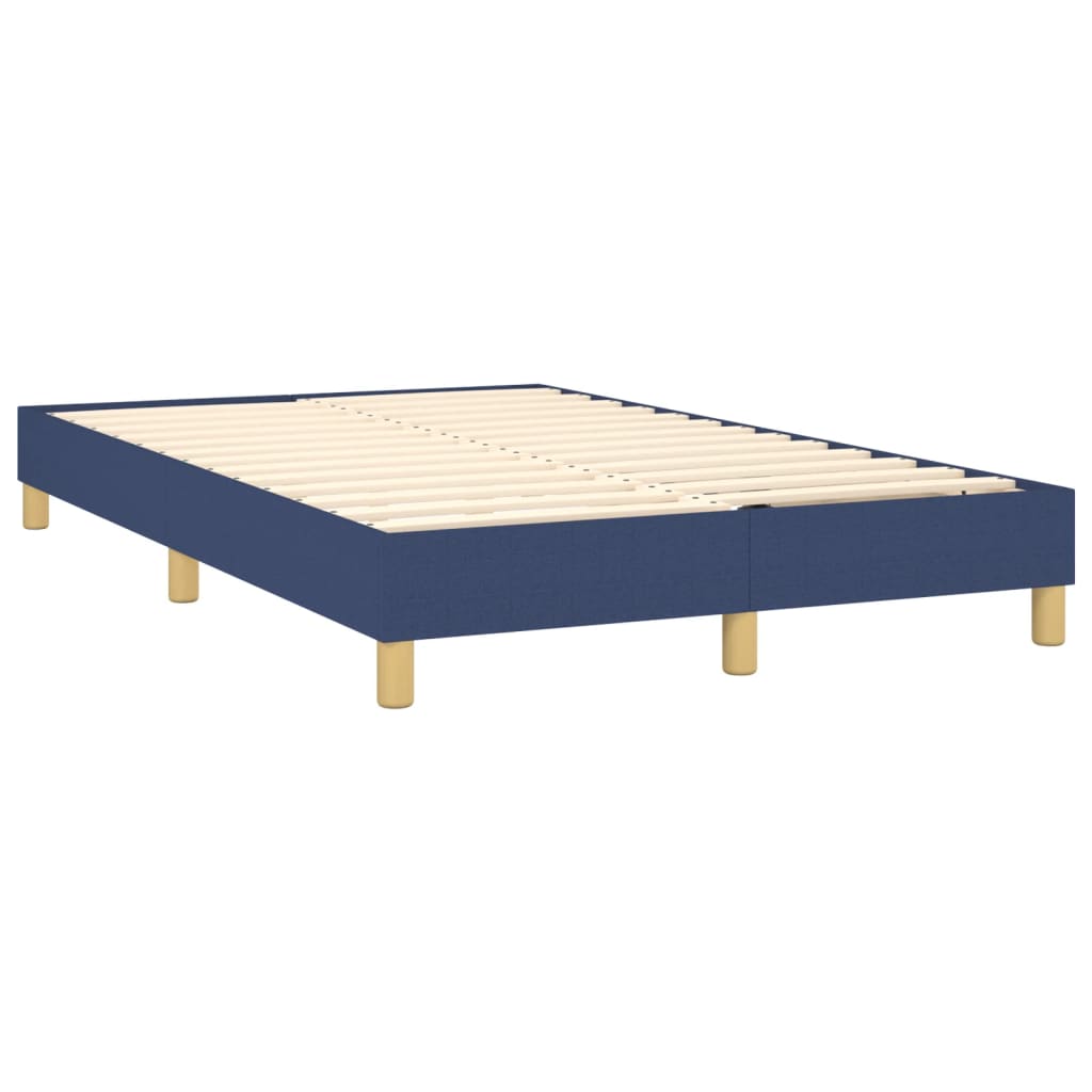 vidaXL Rám na boxspring posteľ modrý 120x200 cm látka