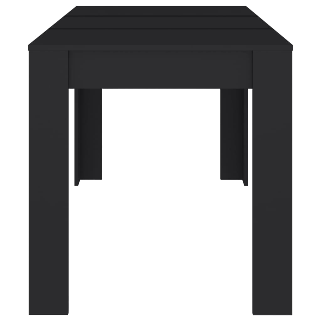 vidaXL Jedálenský stôl čierny 140x74,5x76 cm drevotrieska