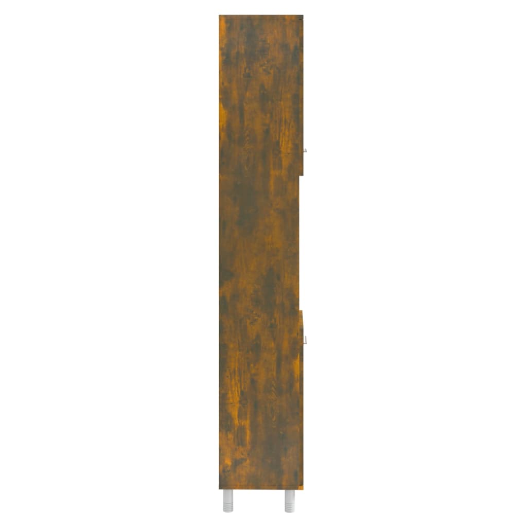 vidaXL Kúpeľňová skrinka dymový dub 30x30x179 cm spracované drevo