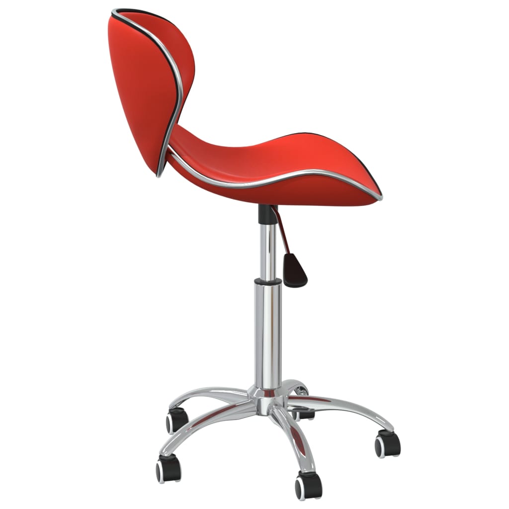 vidaXL Otočné jedálenské stoličky 6 ks červené umelá koža