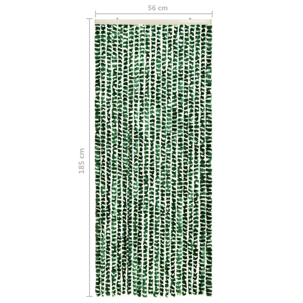 vidaXL Záves proti hmyzu, zelený a biely 56x185 cm, ženilka