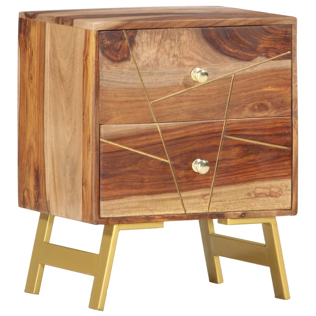 vidaXL Nočný stolík 40x30x50 cm masívne sheeshamové drevo