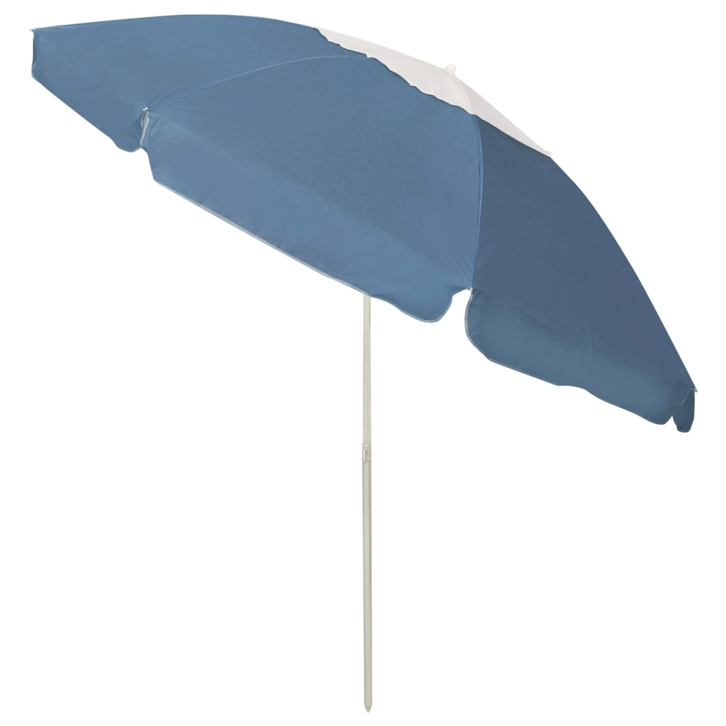 vidaXL Plážový slnečník modrý 240 cm