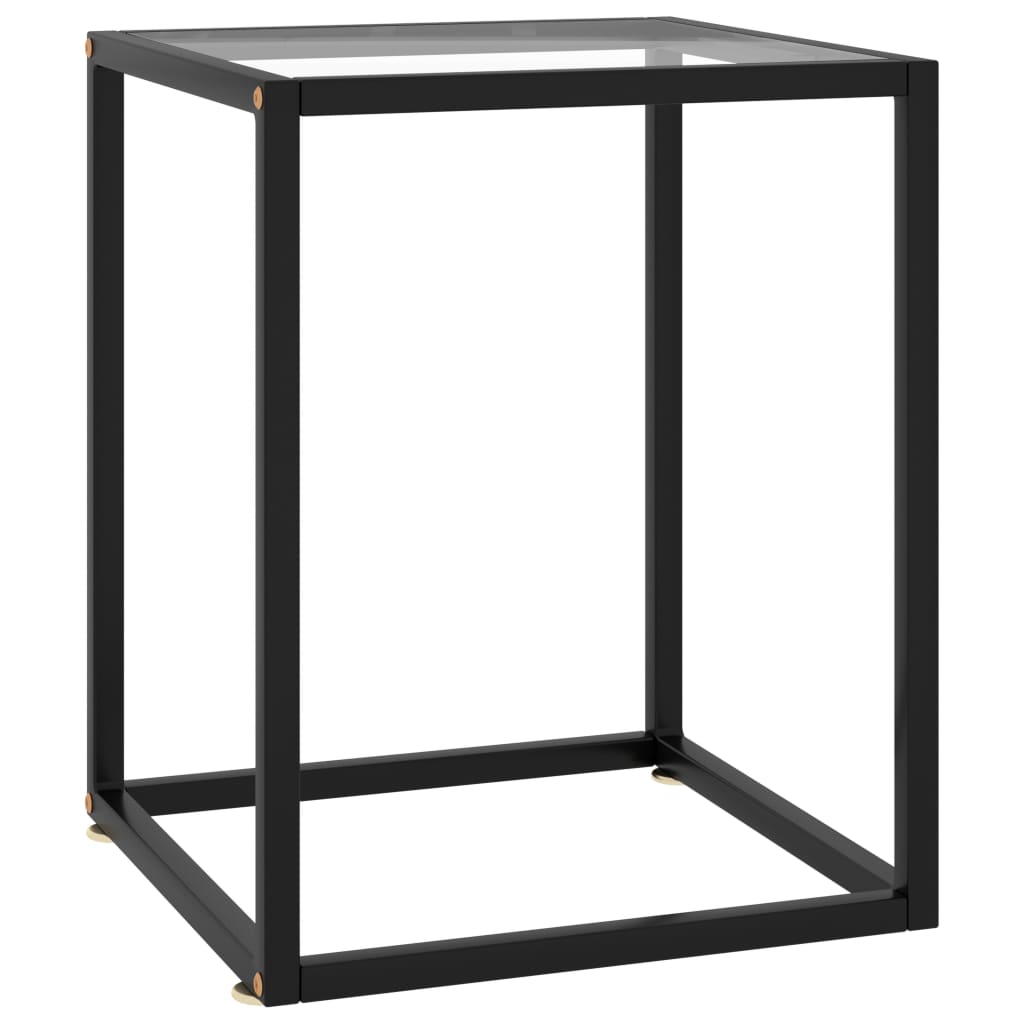 vidaXL Konferenčný stolík, čierny, tvrdené sklo 40x40x50 cm