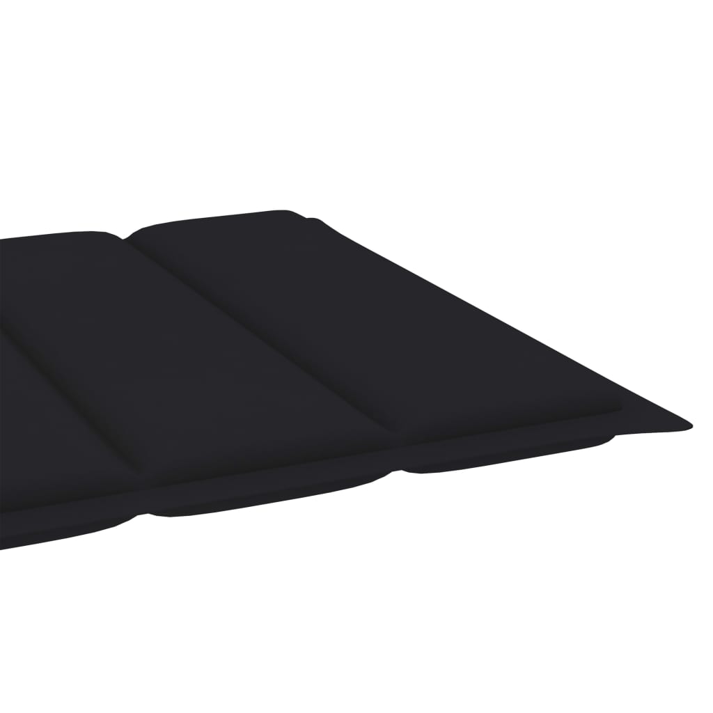 vidaXL Záhradné ležadlo s čiernou podložkou tíkový masív
