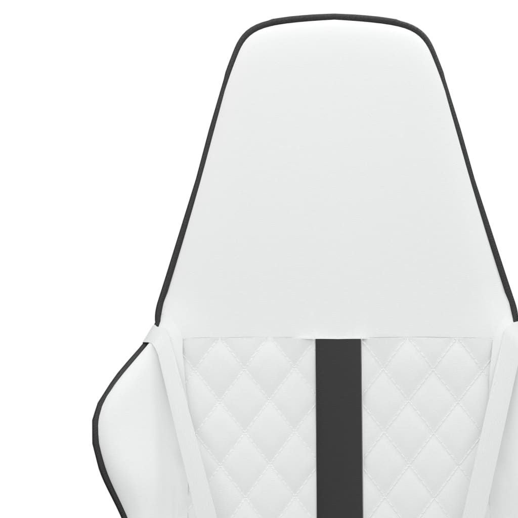 vidaXL Herná stolička biela a čierna umelá koža
