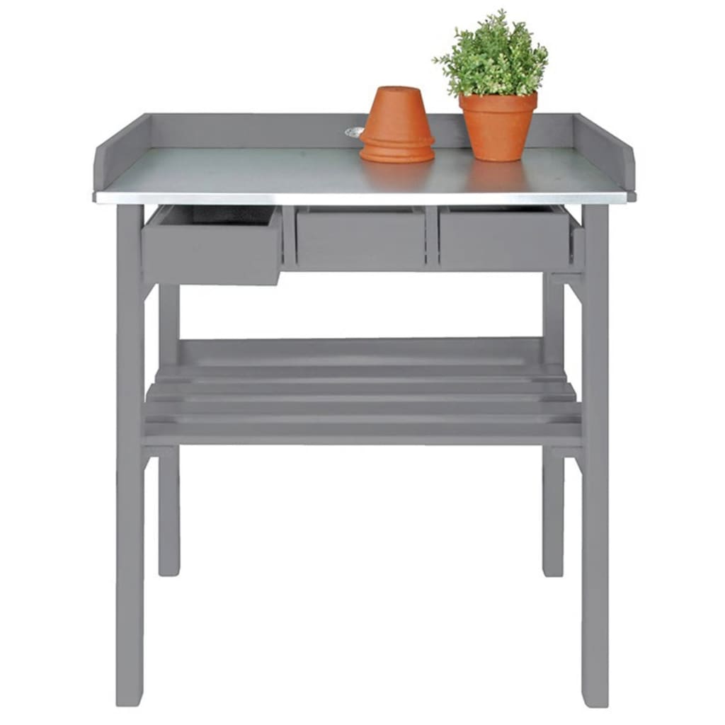 Esschert Design záhradný pracovný stôl sivý CF29G