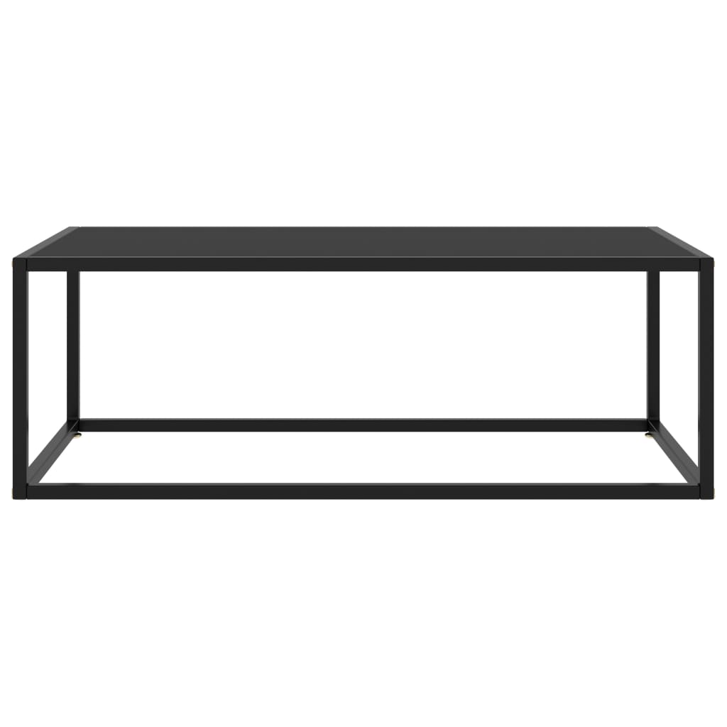 vidaXL Konferenčný stolík, čierny, čierne sklo 100x50x35 cm