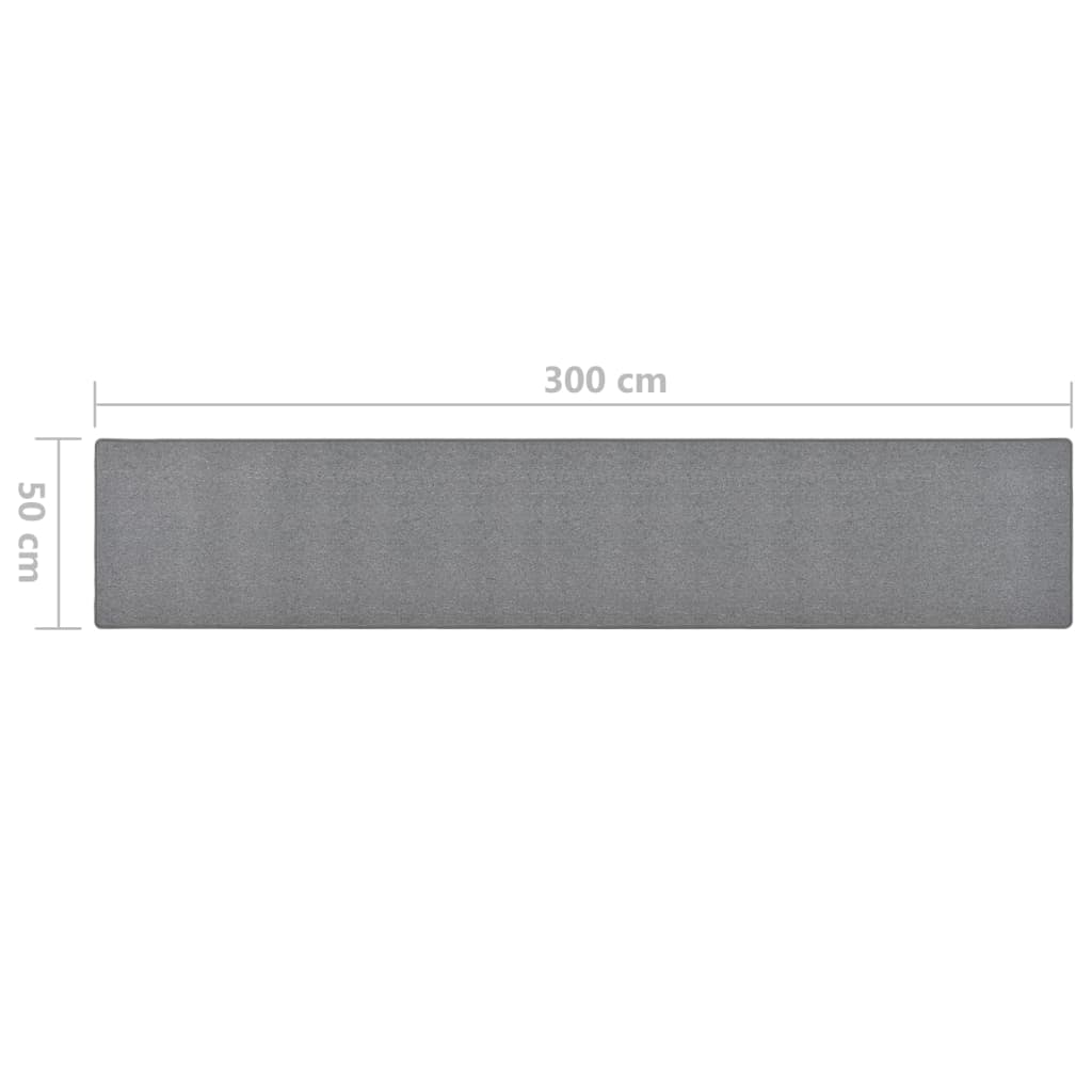 vidaXL Kobercový behúň tmavo sivý 50x300 cm