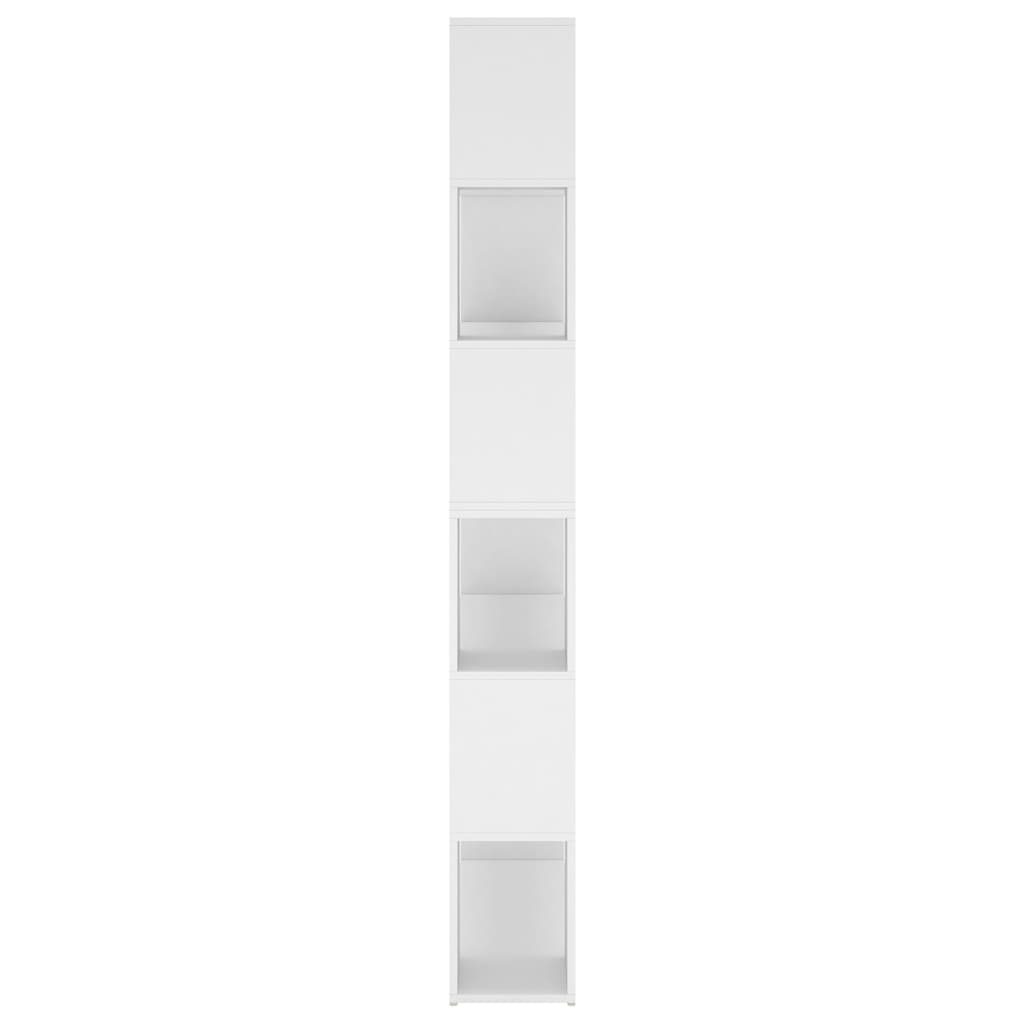 vidaXL Knižnica/deliaca stena biela 100x24x188 cm