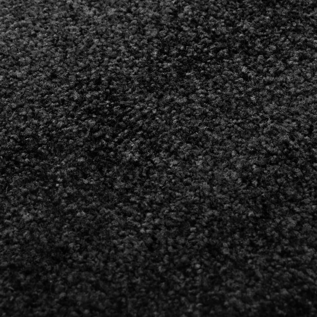 vidaXL Rohožka, prateľná, čierna 90x120 cm