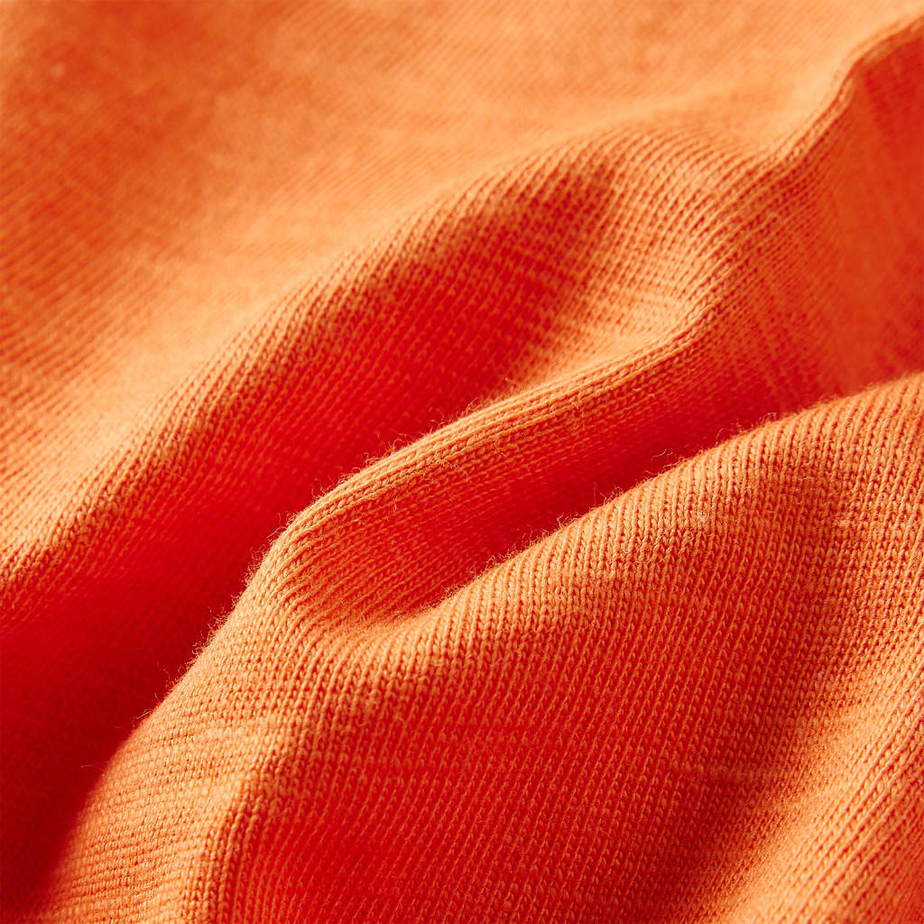 Detské tričko s dlhým rukávom tmavo oranžové 92