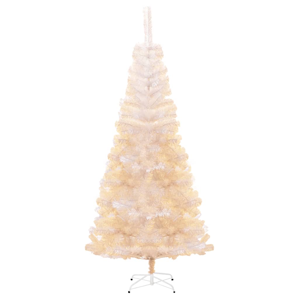 vidaXL Umelý vianočný stromček s dúhovými vetvičkami biely 210 cm PVC